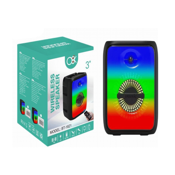 Altavoz BT-1821 3'' USB Caja Color