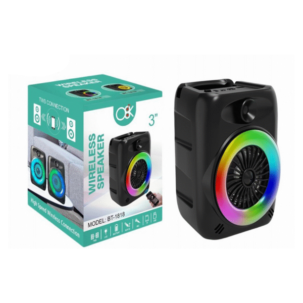 Altavoz BT-1818 3'' USB Caja Color