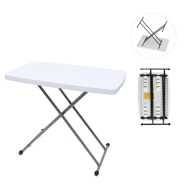 Mesa Ajustable Blanca 70x50 cm