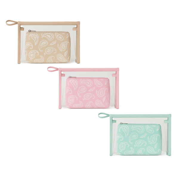 Set de cosmetiqueras estampado Paisley
