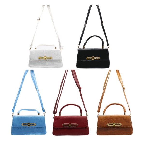 Cartera Elegancia Clásica con Broche Dorado