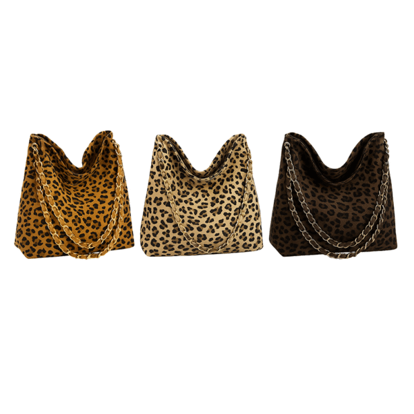 Cartera Shopper Animal Print con Cadena