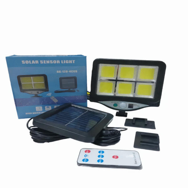 Luz Solar BK-128 6COB 10W Negra