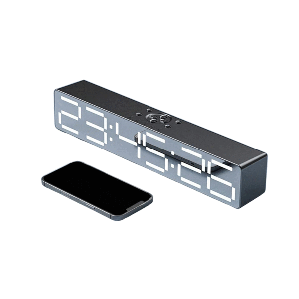 Reloj despertador con altavoz USB