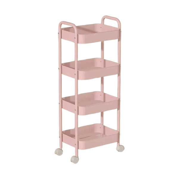 Organizador de 4 capas, spray de metal en negro, blanco, verde y rosa