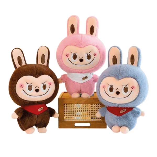 Peluche Labubu Rosa Azul Chocolate Grande