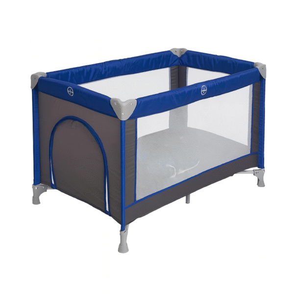 Corral de Bebé Plegable con Malla Lateral y Entrada Azul