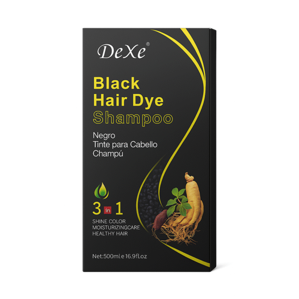 Shampoo tinte 3 en 1, limpia, tiñe y acondiciona. Dexe negro 500ml