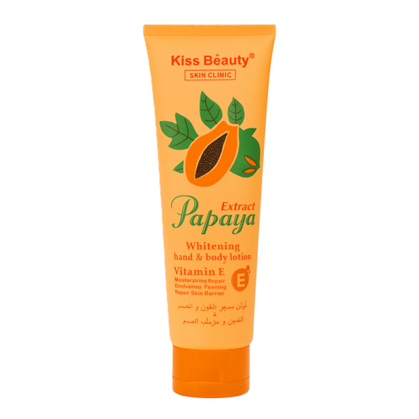 Crema blanqueadora de papaya con vitamina E para cuerpo y manos 120 ml