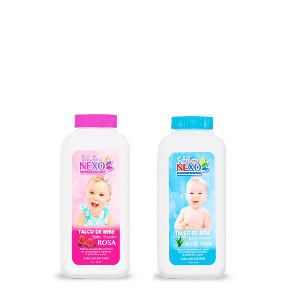 Talco de Bebe 100 g Celeste y Rosa